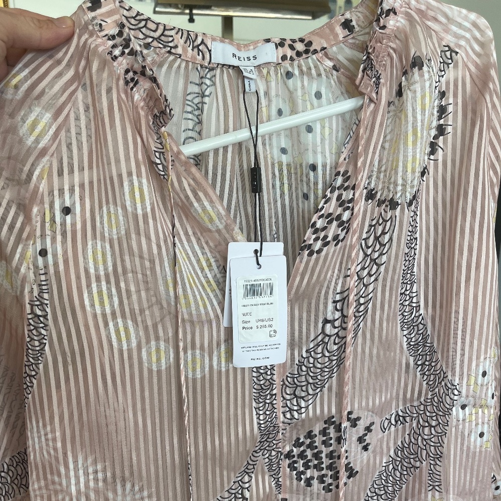 Reiss Hailey Paisley Print Blouse Brand New
